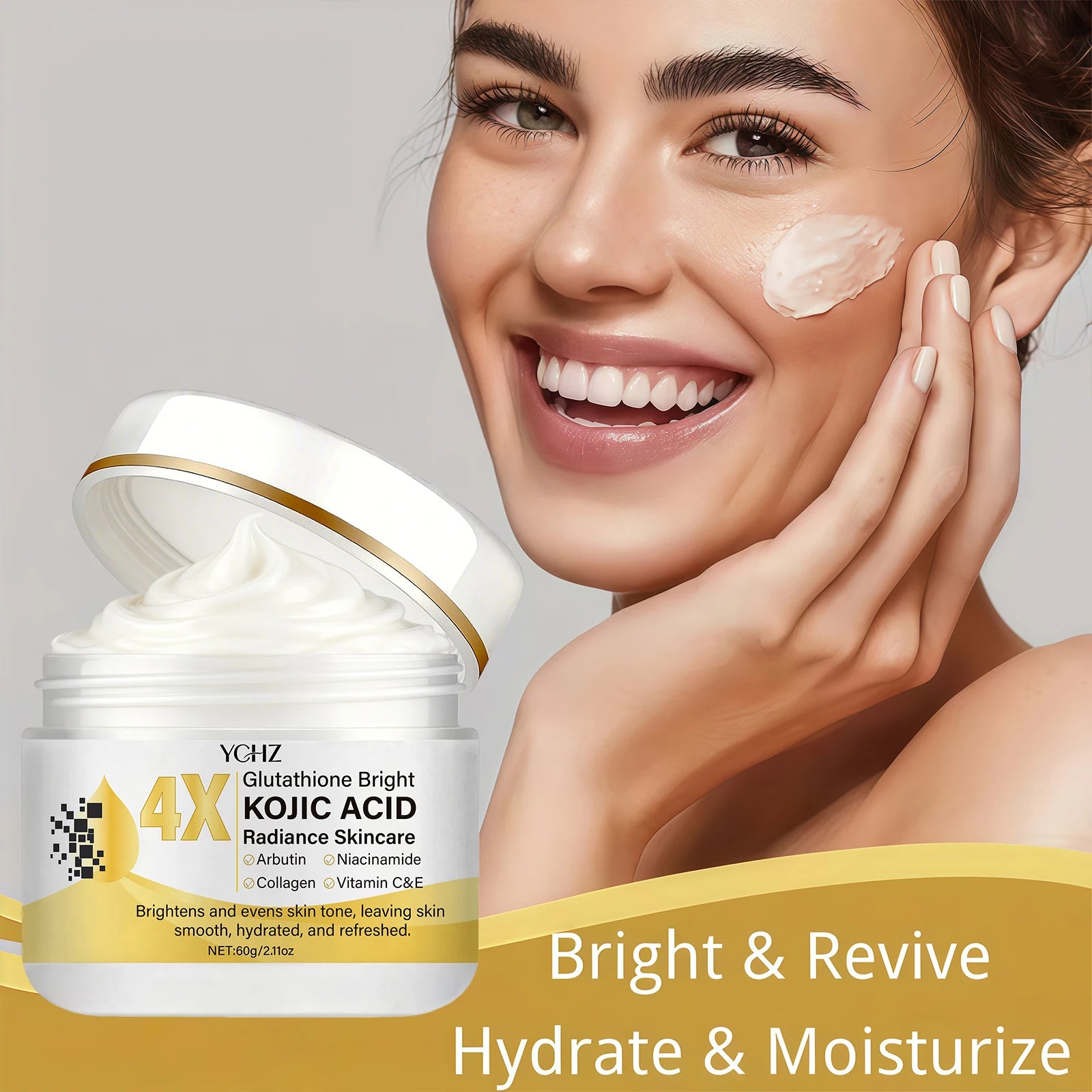 Kojic Acid & Niacinamide Brightening Face Cream - Dark Spot Corrector