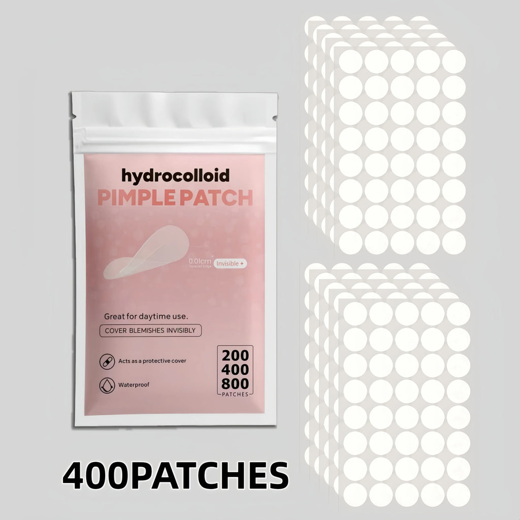 Hydrocolloid Pimple Patches — Invisible Acne Spot Treatment, 200/400/800 Pcs