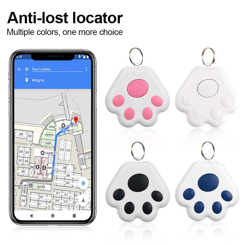 Cute Paw-Shape Bluetooth Finder for Pets & Belongings