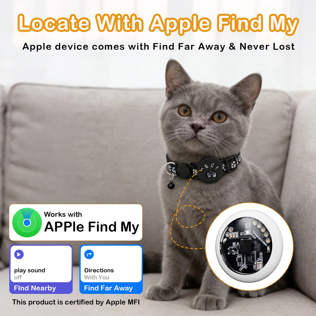 Smart GPS Tracker Collar for Cats & Dogs