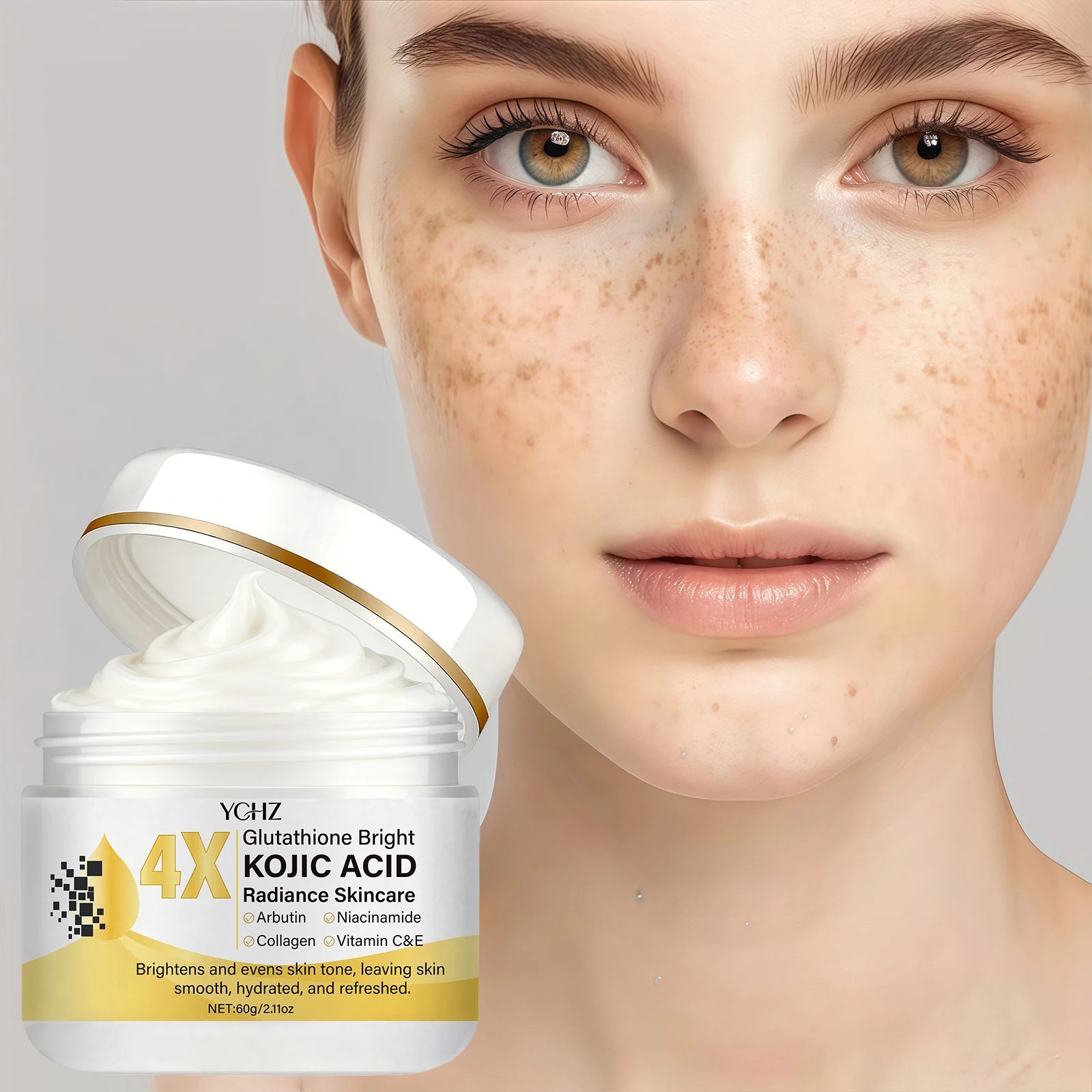 Kojic Acid & Niacinamide Brightening Face Cream - Dark Spot Corrector