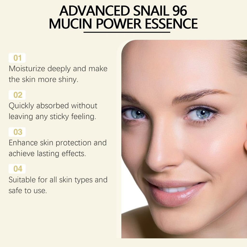 Snail Mucin Essence Serum — Anti-Aging, Brightening & Deep Hydration