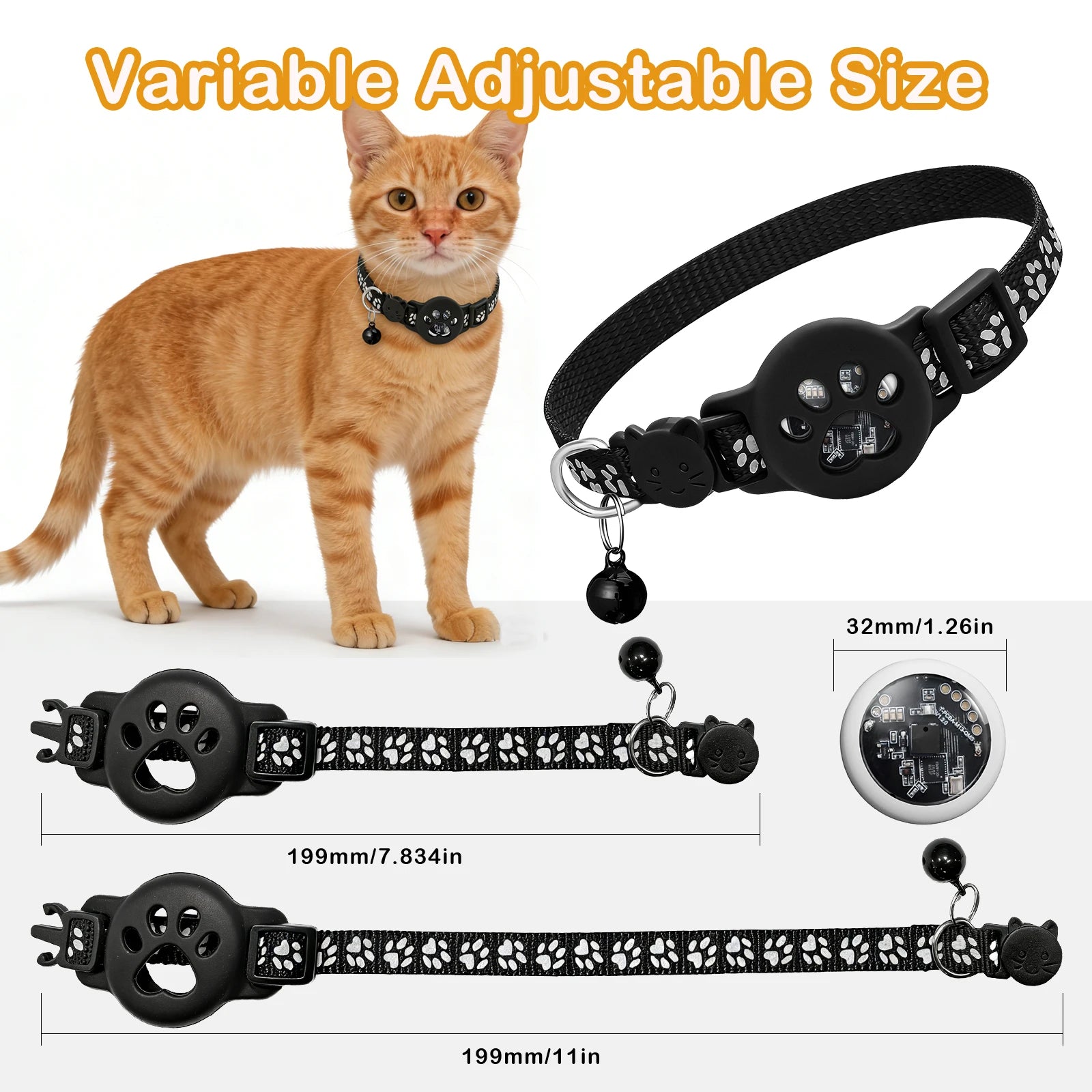 Smart GPS Tracker Collar for Cats & Dogs