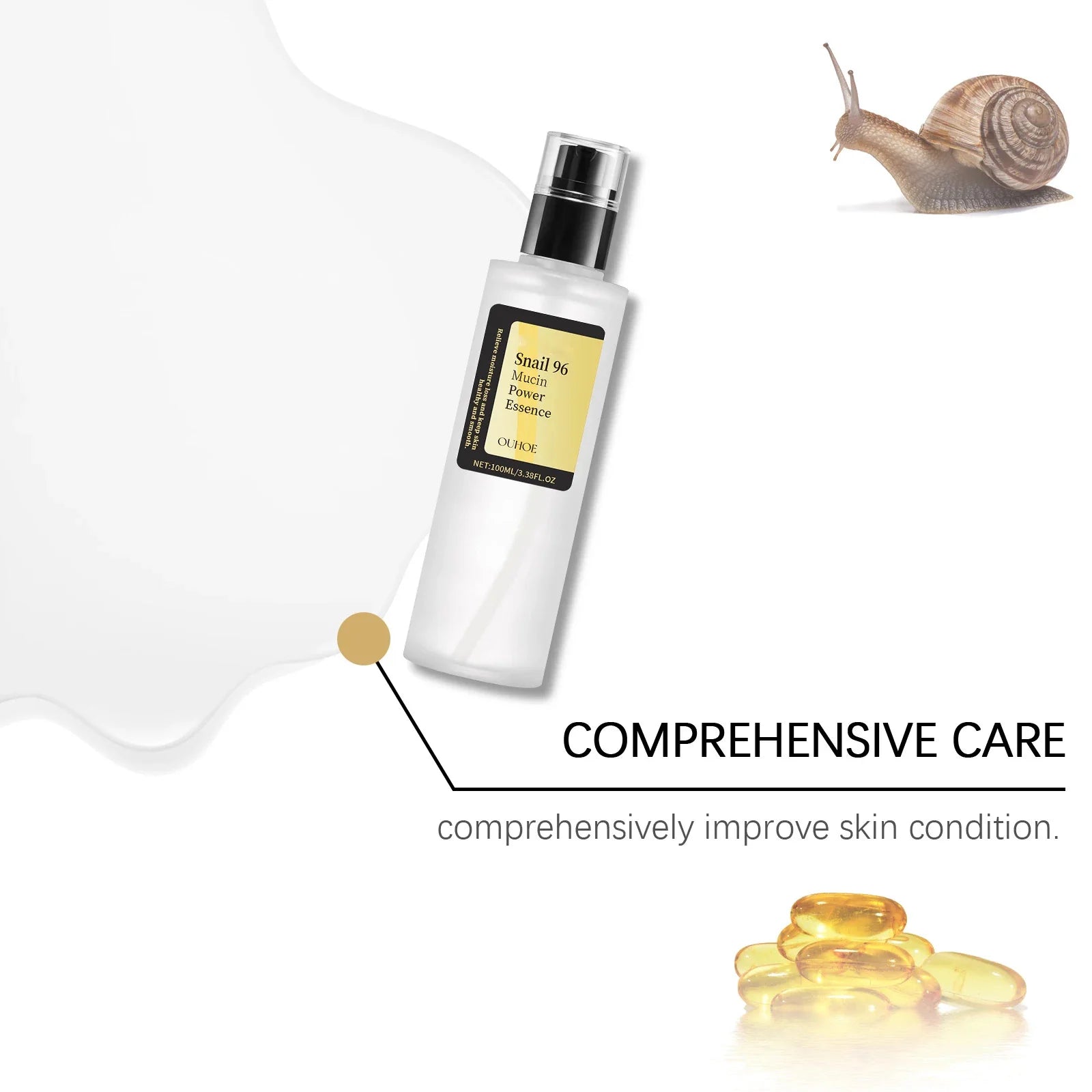 Snail Mucin Essence Serum — Anti-Aging, Brightening & Deep Hydration