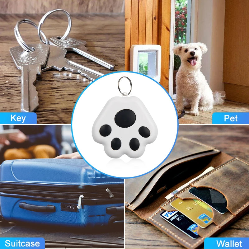 Cute Paw-Shape Bluetooth Finder for Pets & Belongings