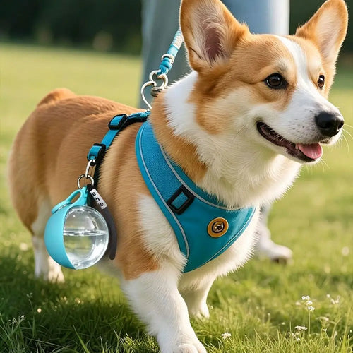 2-in-1 Portable Dog Water Bottle — Leak-Proof Silicone Bowl for Walks & Travel